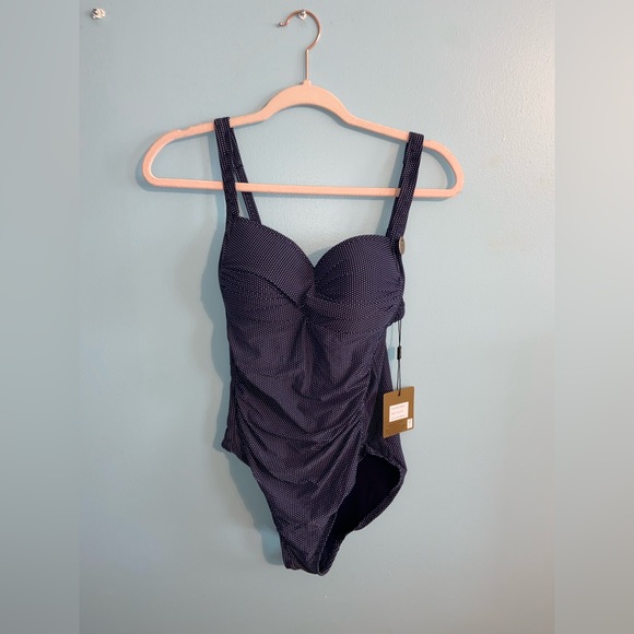 niptuck swim Other - NWT navy polka dot one piece swimsuit
